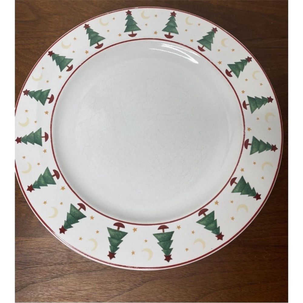 Sakura Debbie Mumm MAGIC OF SANTA Dinner Plate 11" Christmas Tree Stoneware